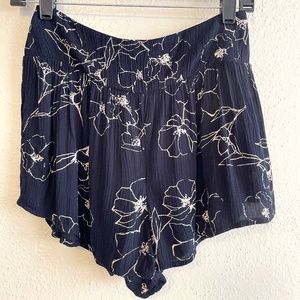 Billabong Surf Stretch 100% Cotton Black Boho Beach Summer Casual Shorts